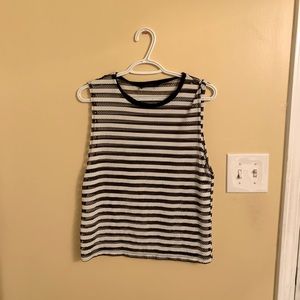 Black & White Striped Vest